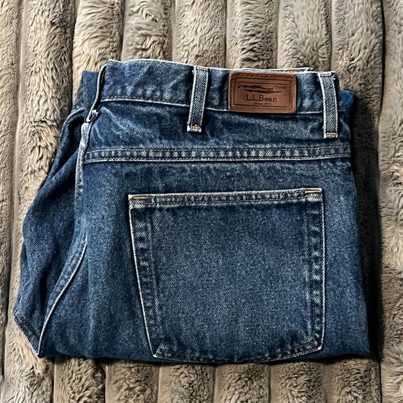 LL Bean Jeans Men’s 38x29 Classic Fit Straight Denim Medium Wash Preppy Blue - Picture 10 of 13